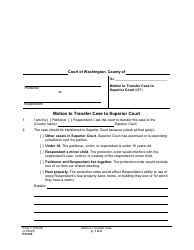 Document preview: Form PO035 Motion to Transfer Case to Superior Court - Washington