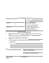 Document preview: Form PO038 Order Transferring Case - Washington