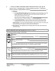 Form PO034 Reissuance of Temporary Protection Order and Notice of Hearing - Washington, Page 3