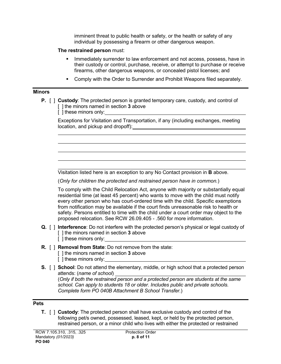 Form PO040 - Fill Out, Sign Online and Download Printable PDF ...