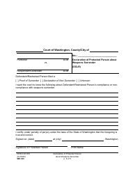 Document preview: Form WS103 Declaration of Protected Person About Weapons Surrender - Washington