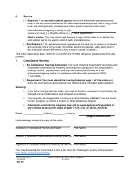 Form WS001 Order to Surrender and Prohibit Weapons - Washington, Page 3