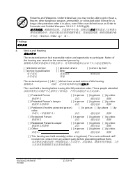 Form PO040 Protection Order - Washington (English/Chinese), Page 4