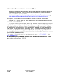 Instrucciones para Formulario PO030 Orden De Proteccion Temporal Y El Aviso De Audiencia - Washington (Spanish), Page 6
