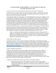 Instrucciones para Formulario PO004 Prueba De Notificacion - Washington (Spanish)