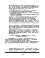 Instrucciones para Formulario PO004 Prueba De Notificacion - Washington (Spanish), Page 2