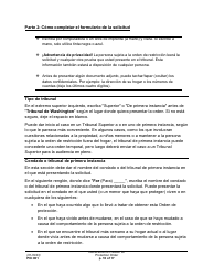 Instrucciones para Formulario PO001 Solicitud De Una Orden De Proteccion - Washington (Spanish), Page 10