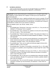 Instrucciones para Formulario PO001 Solicitud De Una Orden De Proteccion - Washington (Spanish), Page 15
