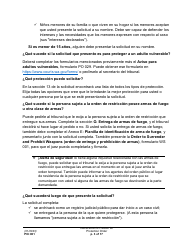 Instrucciones para Formulario PO001 Solicitud De Una Orden De Proteccion - Washington (Spanish), Page 3