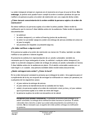 Instrucciones para Formulario PO001 Solicitud De Una Orden De Proteccion - Washington (Spanish), Page 5