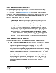 Instrucciones para Formulario PO001 Solicitud De Una Orden De Proteccion - Washington (Spanish), Page 7