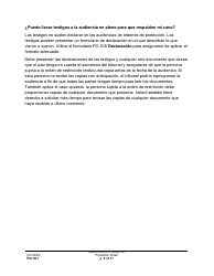Instrucciones para Formulario PO001 Solicitud De Una Orden De Proteccion - Washington (Spanish), Page 9
