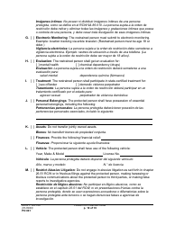 Form PO001 Petition for Protection Order - Washington (English/Spanish), Page 10