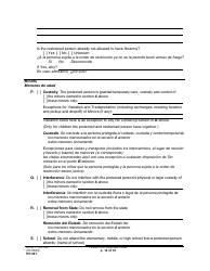 Form PO001 Petition for Protection Order - Washington (English/Spanish), Page 12