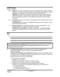 Form PO001 Petition for Protection Order - Washington (English/Spanish), Page 14