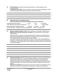 Form PO001 Petition for Protection Order - Washington (English/Spanish), Page 18