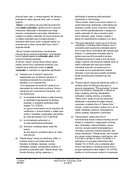 Form PO001 Petition for Protection Order - Washington (English/Spanish), Page 25
