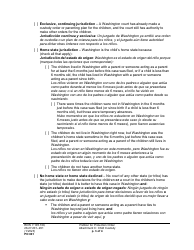 Form PO001 Petition for Protection Order - Washington (English/Spanish), Page 30