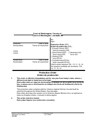 Document preview: Form PO040 Protection Order - Washington (English/Spanish)