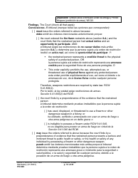 Form PO040 Protection Order - Washington (English/Spanish), Page 13