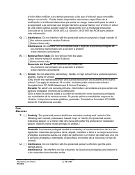 Form PO040 Protection Order - Washington (English/Spanish), Page 15