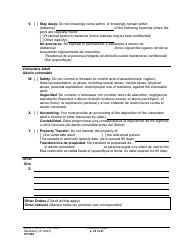 Form PO040 Protection Order - Washington (English/Spanish), Page 16