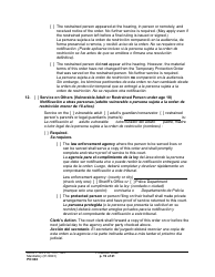 Form PO040 Protection Order - Washington (English/Spanish), Page 19