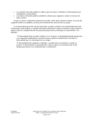Instrucciones para Formulario XR201 Orden De Proteccion De Riesgo Extremo Contra Un Demandado Menor De 18 Anos - Washington (Spanish), Page 5