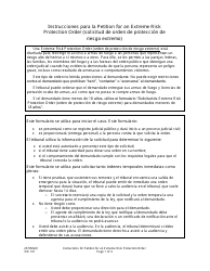 Document preview: Instrucciones para Formulario XR101 Solicitud De Orden De Proteccion De Riesgo Extremo - Washington (Spanish)