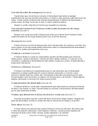Instrucciones para Formulario XR101 Solicitud De Orden De Proteccion De Riesgo Extremo - Washington (Spanish), Page 3