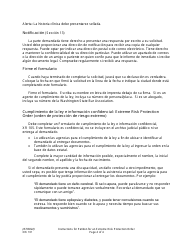 Instrucciones para Formulario XR101 Solicitud De Orden De Proteccion De Riesgo Extremo - Washington (Spanish), Page 4