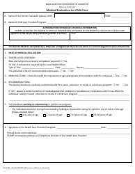 Document preview: Form OCC1204 Medical Evaluation for Child Care - Maryland