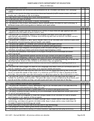 Form OCC1297 Child Care Facility Self-assessment - Maryland, Page 2