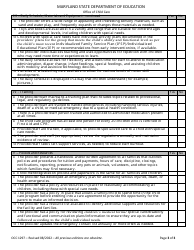 Form OCC1297 Child Care Facility Self-assessment - Maryland, Page 3