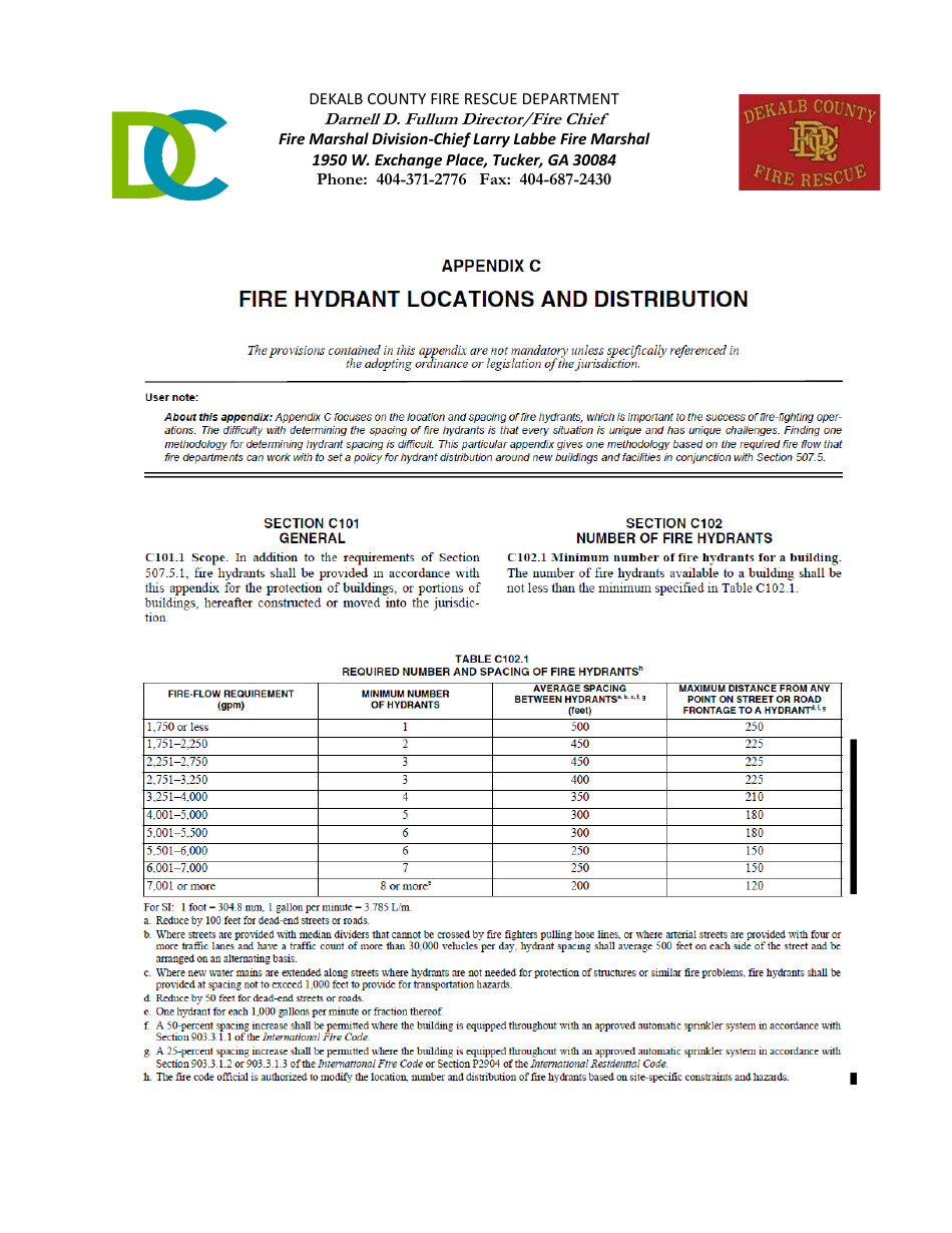 Fire Marshal Site Plan Review Checklist - DeKalb County, Georgia (United States), Page 4