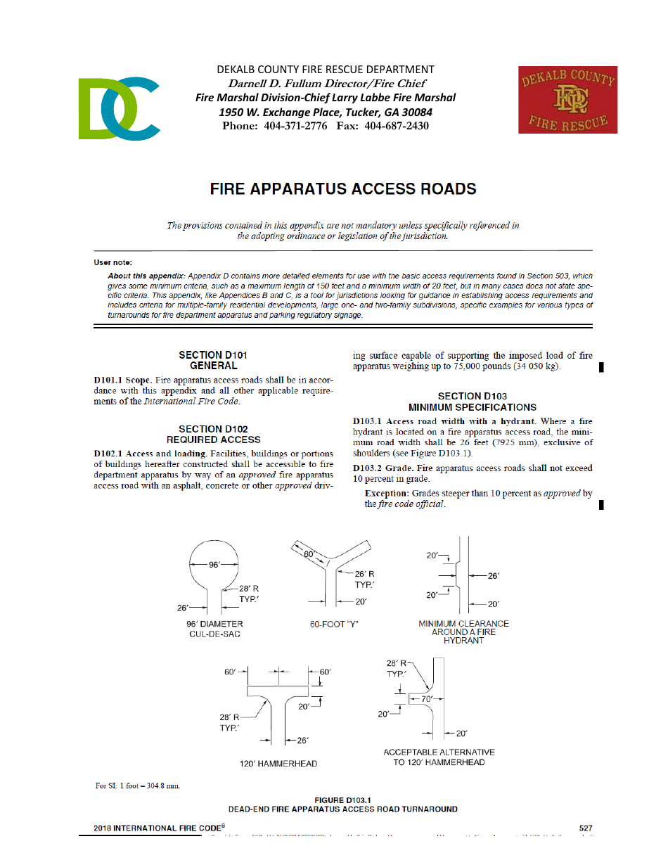 Fire Marshal Site Plan Review Checklist - DeKalb County, Georgia (United States), Page 5