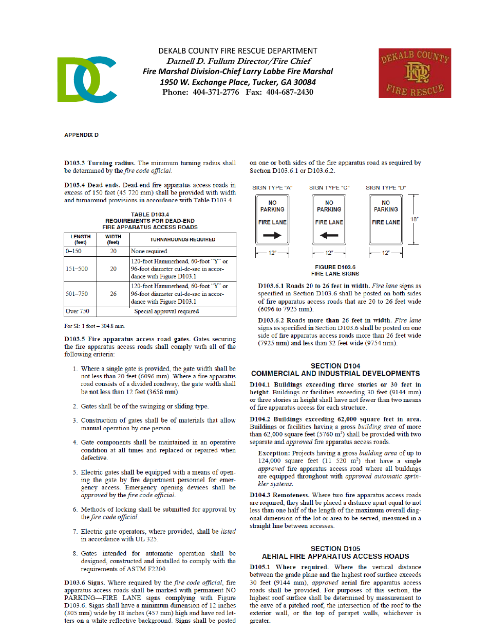 Fire Marshal Site Plan Review Checklist - DeKalb County, Georgia (United States), Page 6