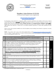 Form LI-214/244 Disciplinary Actions Disclosure - Arizona