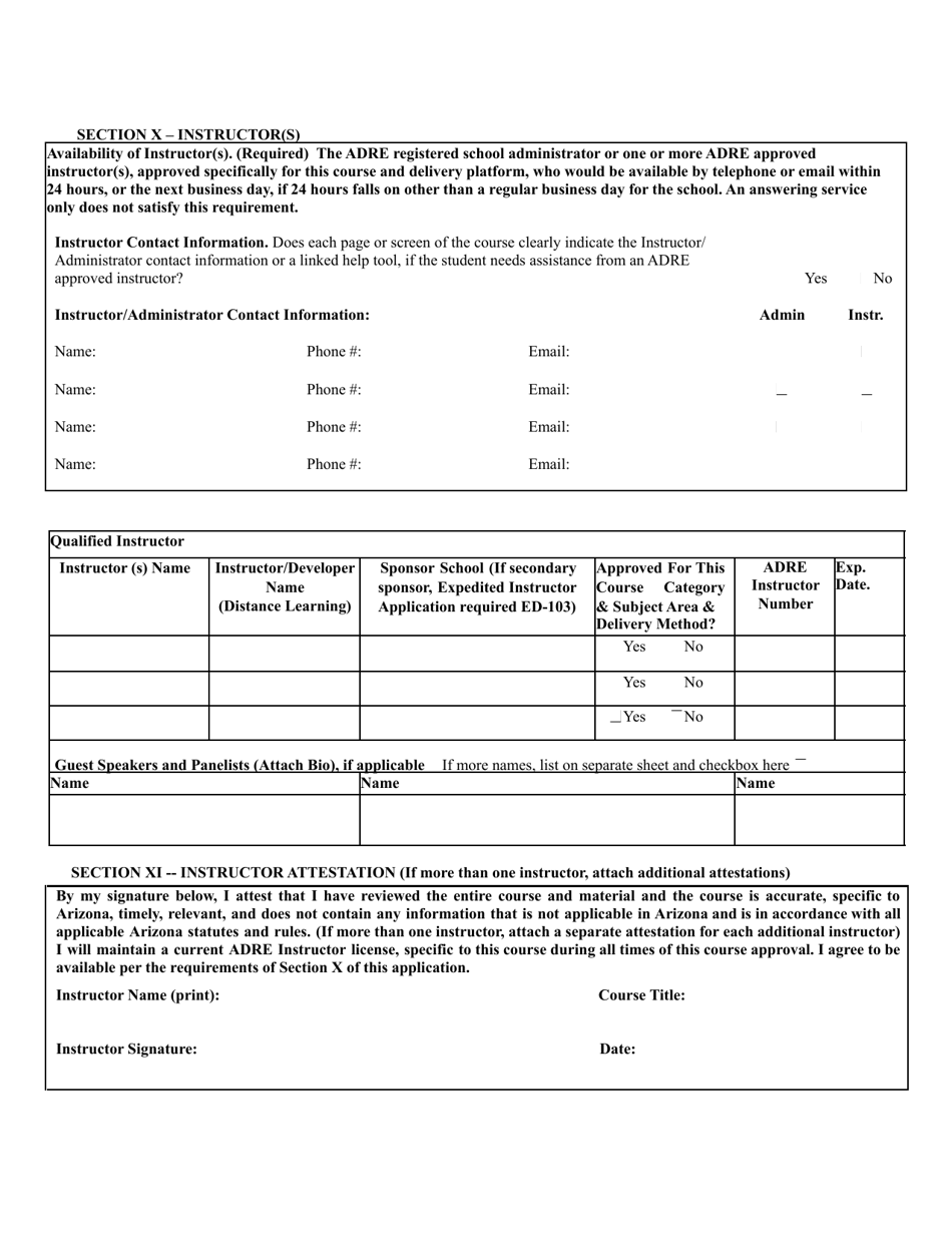 Form ED-102 Ce / Dl / HR / Opcw: Course Approval Application - Arizona, Page 20