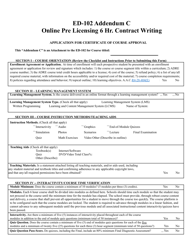 Form ED-102 Ce/Dl/HR/Opcw: Course Approval Application - Arizona, Page 22
