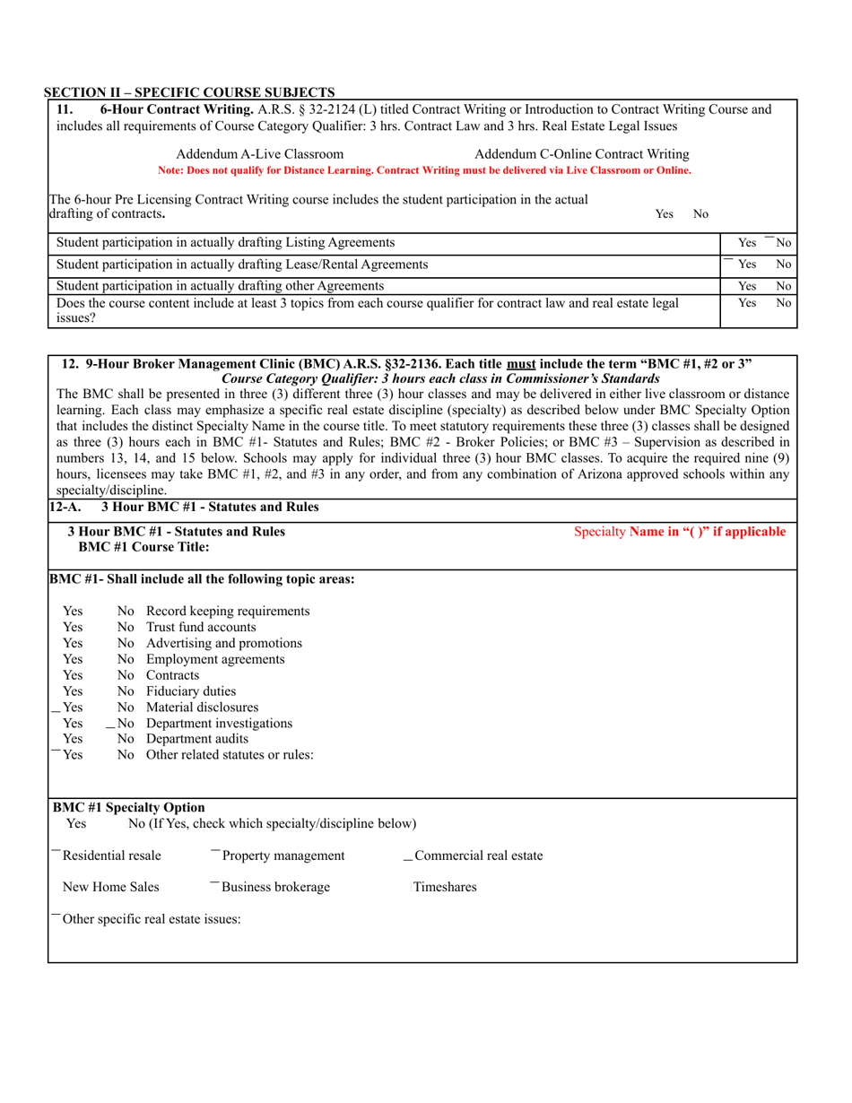 Form ED-102 Ce / Dl / HR / Opcw: Course Approval Application - Arizona, Page 7
