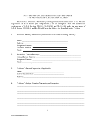 Special Order of Exemption (Spoe - Arizona, Page 4