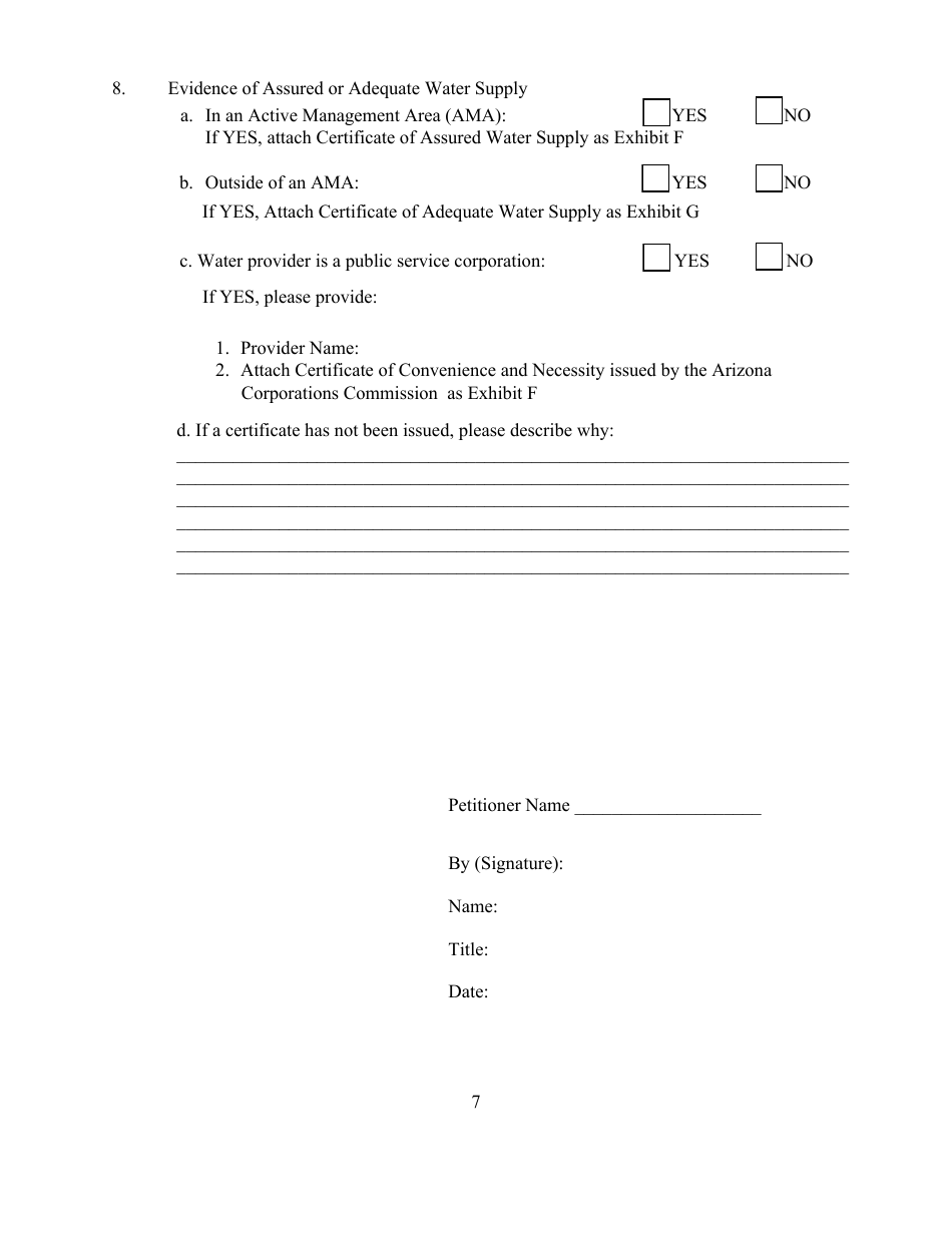 Special Order of Exemption (Spoe - Arizona, Page 8