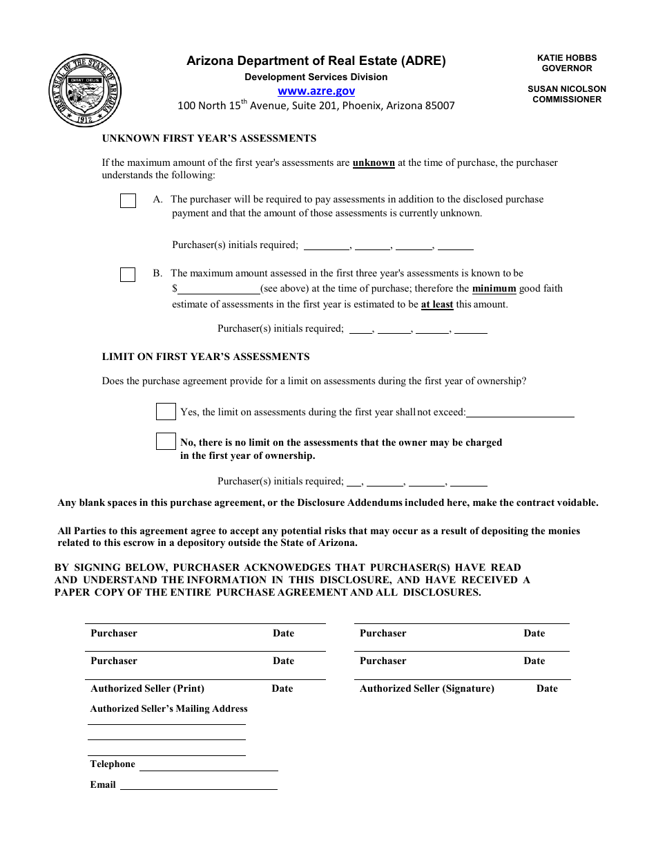Form Y Application for Amended Timeshare Public Report - Arizona, Page 11
