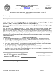 Form Y Application for Amended Timeshare Public Report - Arizona, Page 2