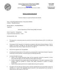 Document preview: Notice of Inspection Rights - Arizona