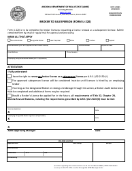 Document preview: Form LI-220 Broker to Salesperson - Arizona