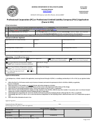 Form LI-231 Professional Corporation (Pc) or Professional Limited Liability Company (Pllc) Application - Arizona, Page 2