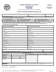 Form LI-235 Change of Personal Information Form - Arizona, Page 2