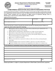 Document preview: Homeowners Association (Hoa) Dispute Rehearing Petition - Arizona